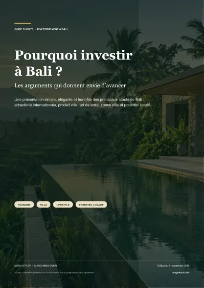 Couverture du guide Pourquoi investir à Bali de Mago Kitaev